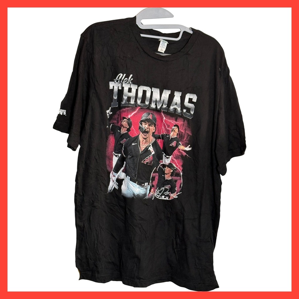 Lane Seven Alek Thomas Arizona Diamondbacks Graphic T-Shirt Mens XL Black